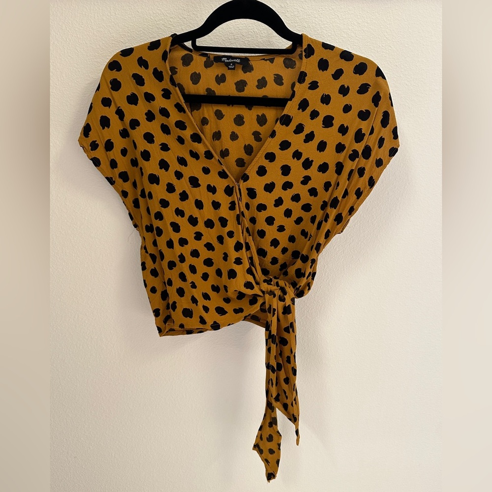 Madewell cropped blouse